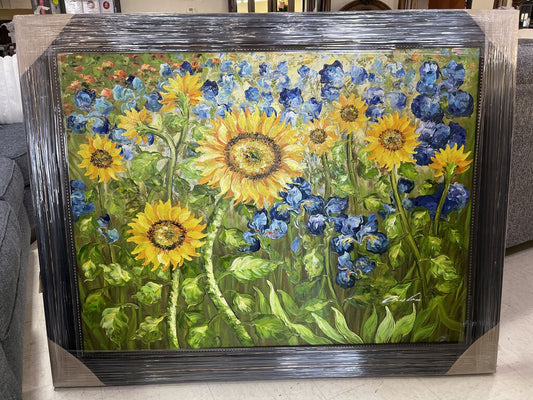 79814 (8455-3) Sunflower Framed Painting 44x56