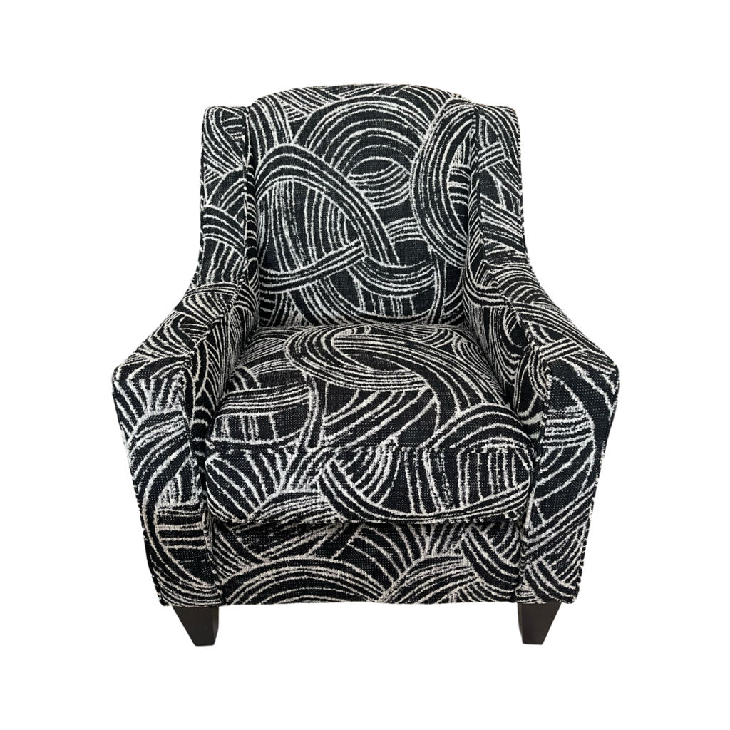 Domino Smoke Artell Black NEW Accent Chair 32x33x43 (2010-1564)