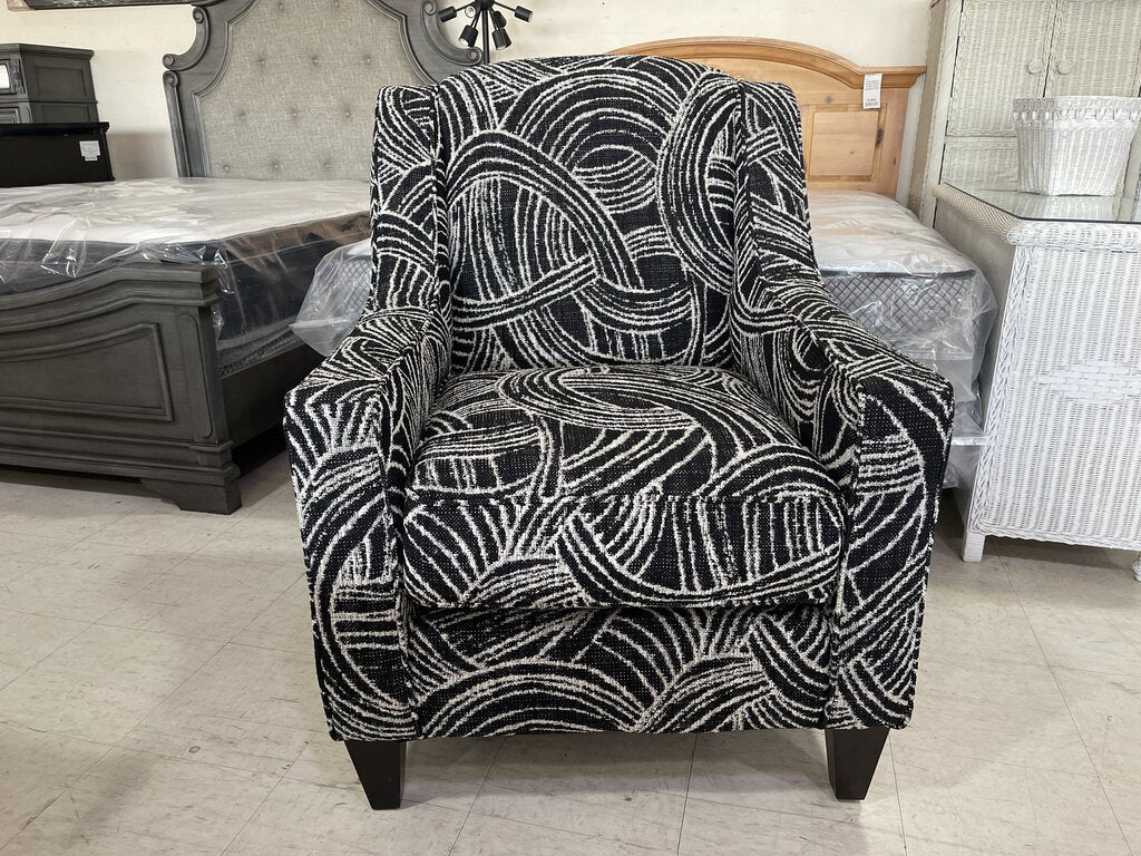 Domino Smoke Artell Black NEW Accent Chair 32x33x43 (2010-1564)