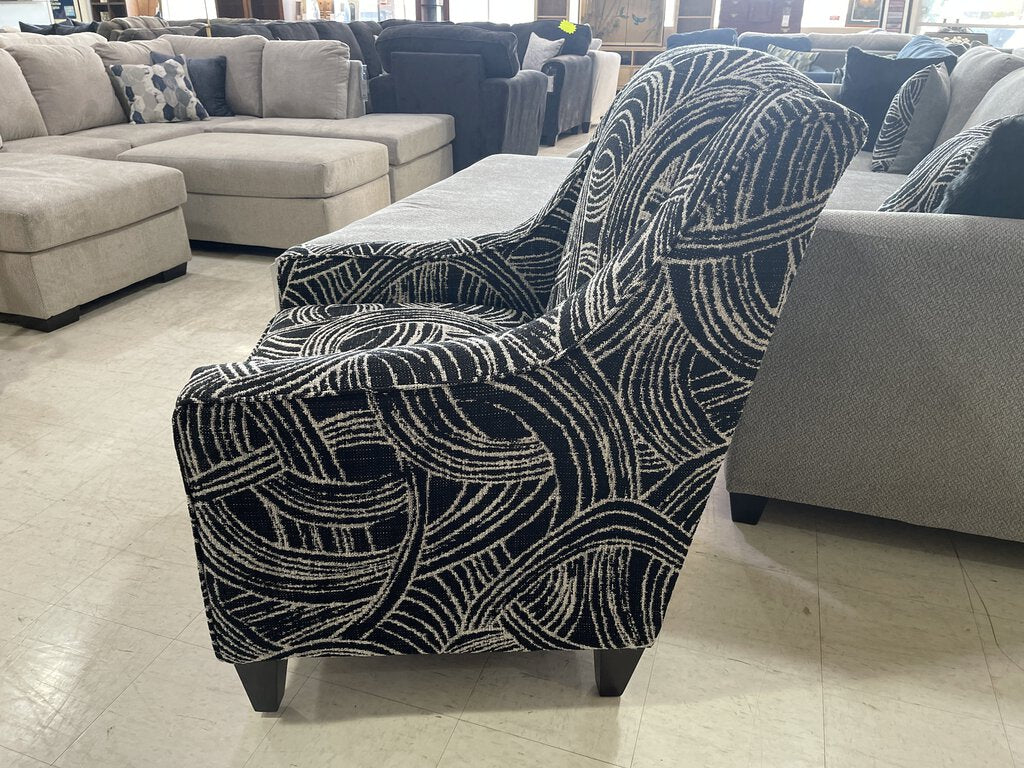 Domino Smoke Artell Black NEW Accent Chair 32x33x43 (2010-1564)