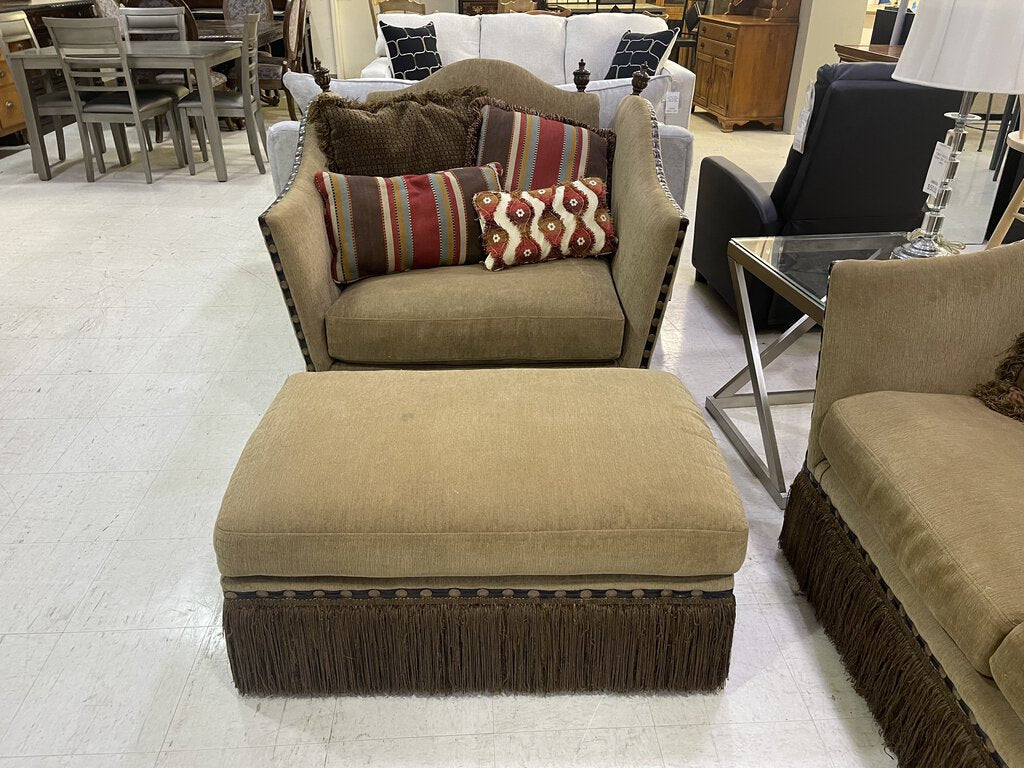 79963 (8467-6) Markor Chair w/Ottoman C-43x40x39 O-39x26x17