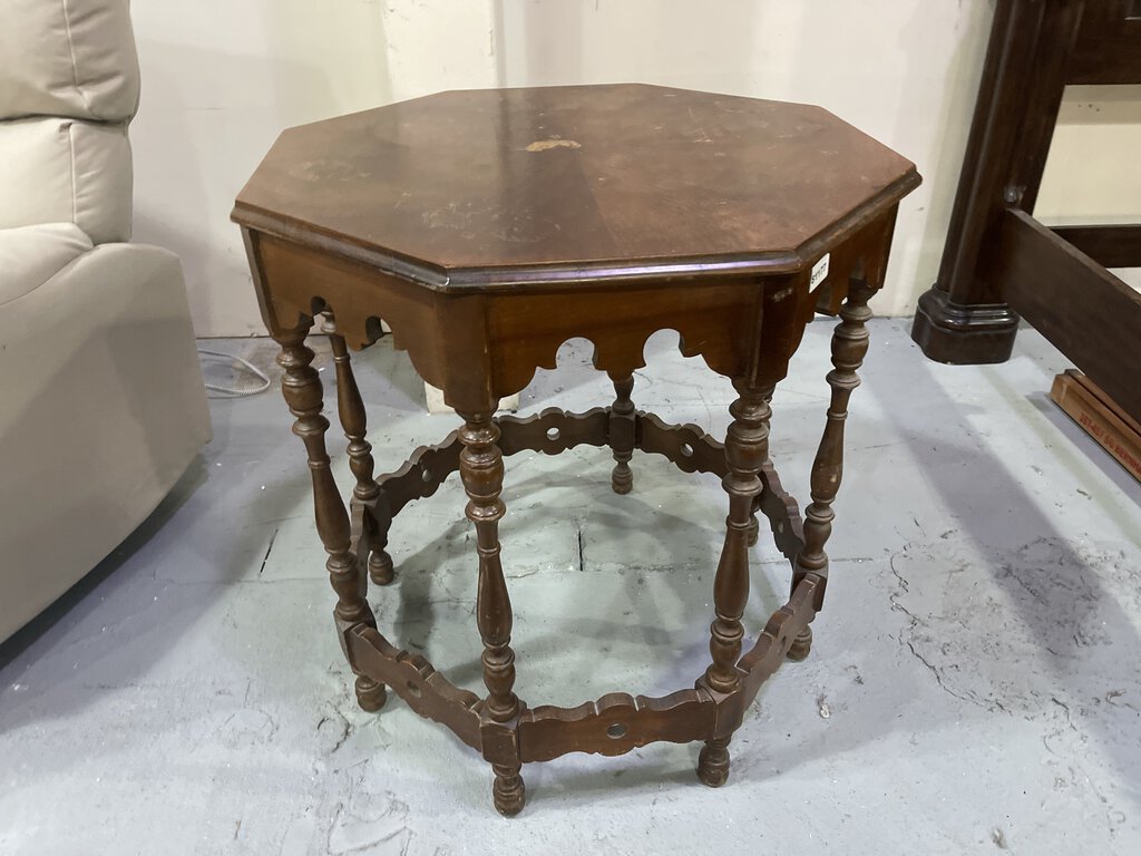 81177 (8475-11) Vintage Octagon Side Table 28x28x30