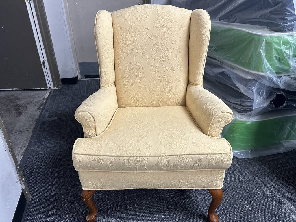 76488 (8075-9) Yellow Wingback Chair 29x26x39