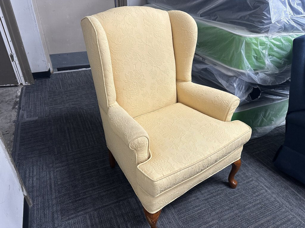 76488 (8075-9) Yellow Wingback Chair 29x26x39