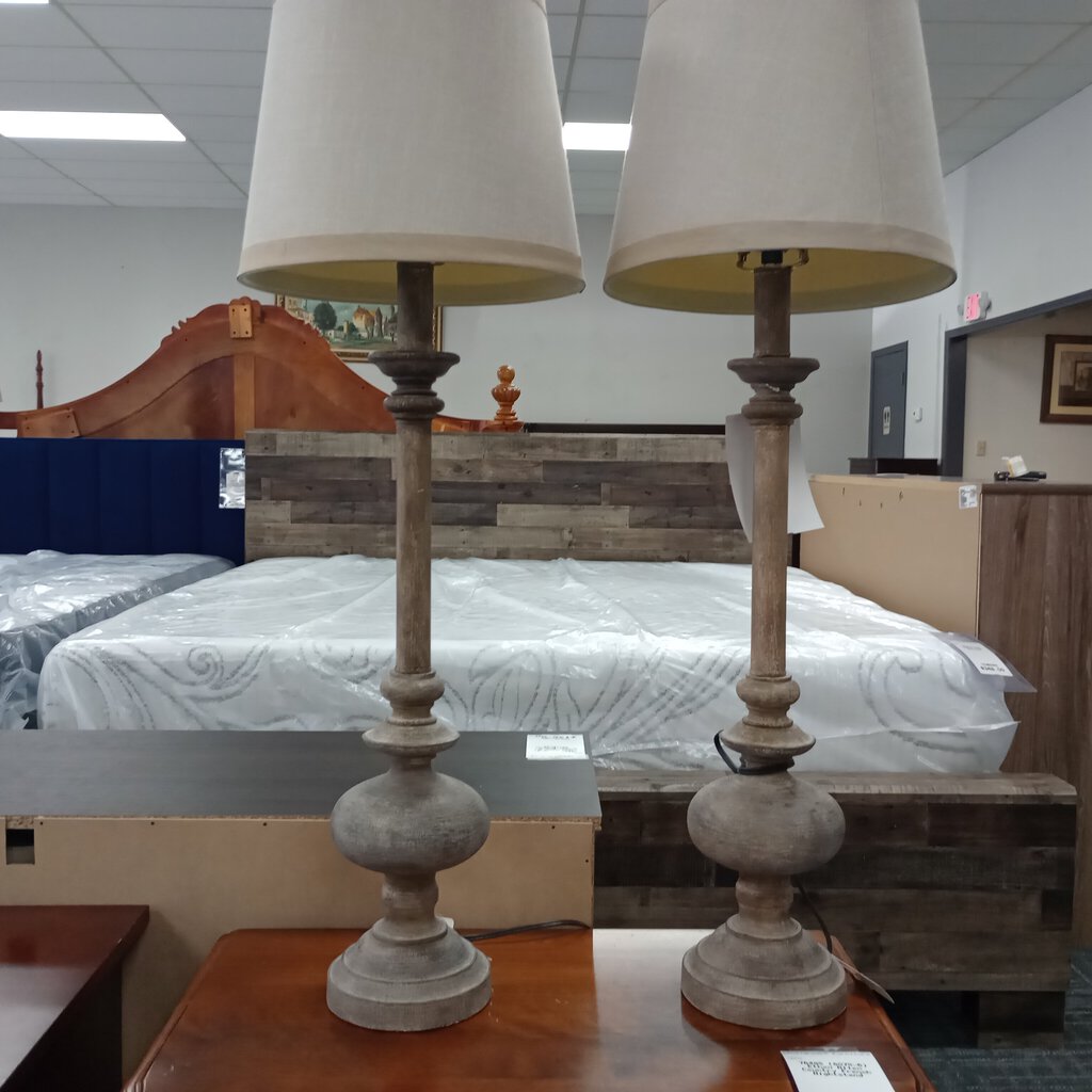 76511 (8078-2) Pair of Gray 36" Table Lamps