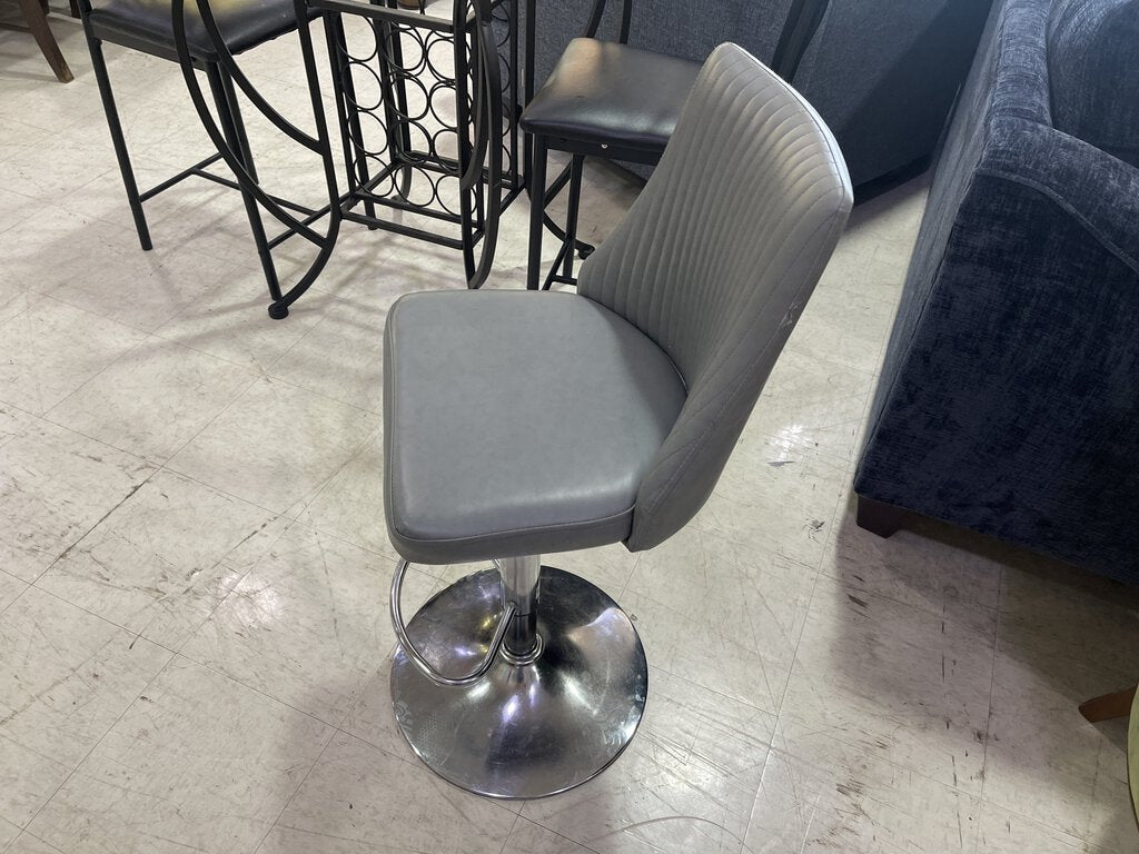 81351 (8488-8) Adjustable Gray Bar Chair 17x17x23/37-31/45