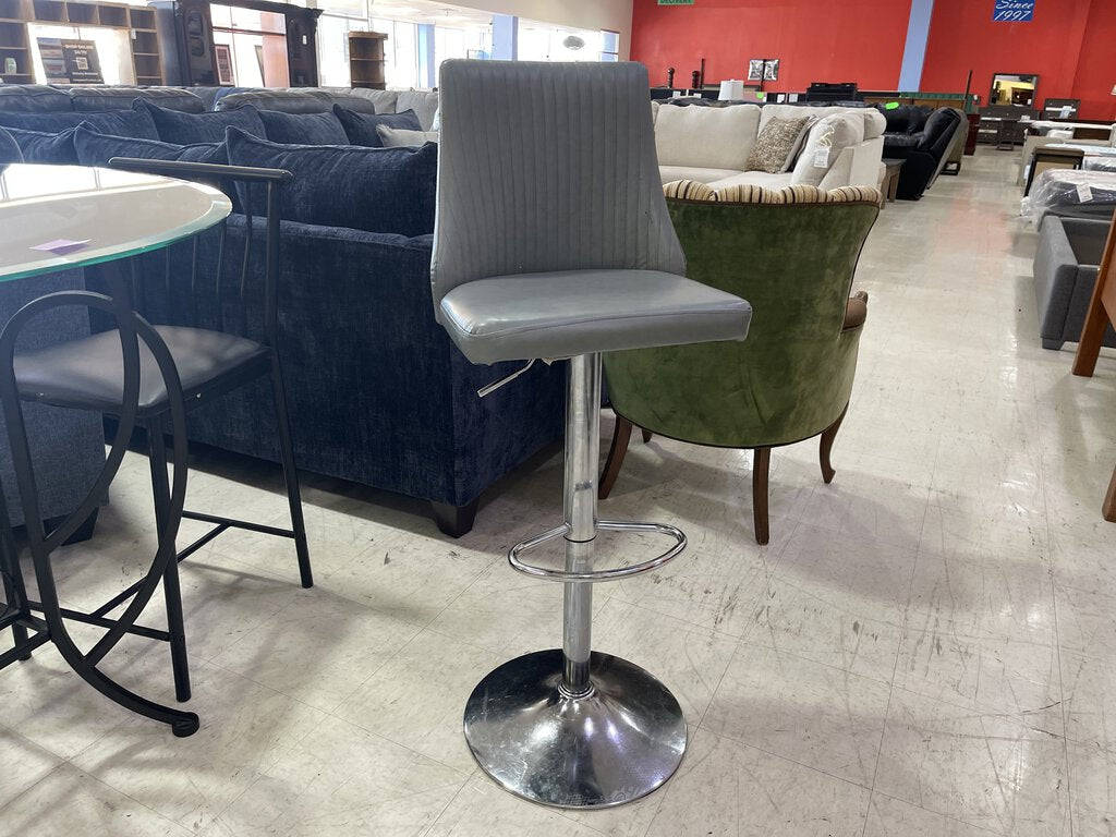 81351 (8488-8) Adjustable Gray Bar Chair 17x17x23/37-31/45