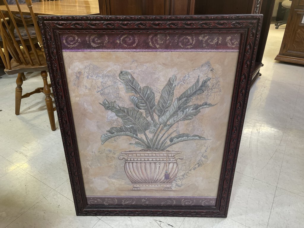 81330 (8442-10) Framed Potted Fern Print 26x32