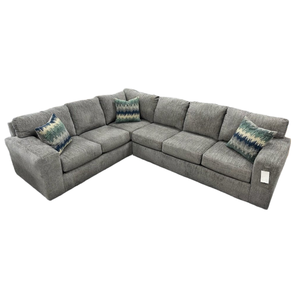 Silverton Pewter NEW 2pc Sectional 91x115 (5951/5952-3052)