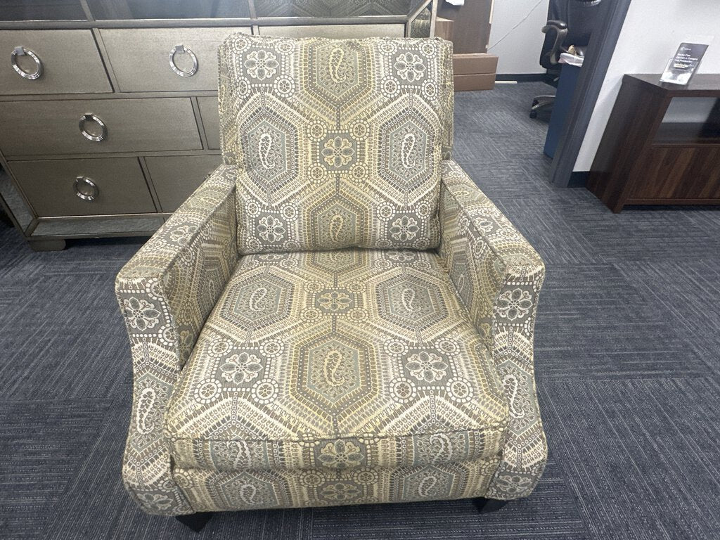 76531 (8078-14) Gray & Gold Accent Chair 29x36x34