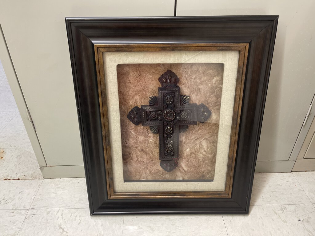 81157 (8474-08) Framed Wall Art - Cross 19x22