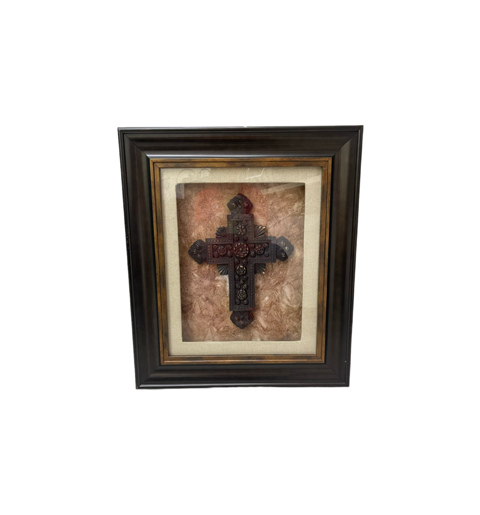 81157 (8474-08) Framed Wall Art - Cross 19x22