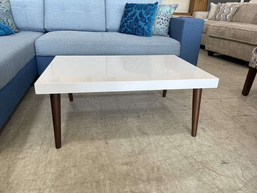 81446 (8493-7) Contemporary White Coffee Table 36x24x14