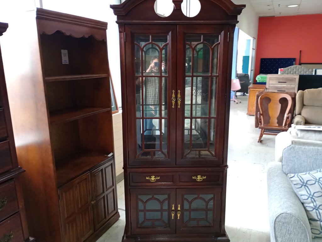 81465 (8494-11) Federal Style Curio China Hutch 34x15x86