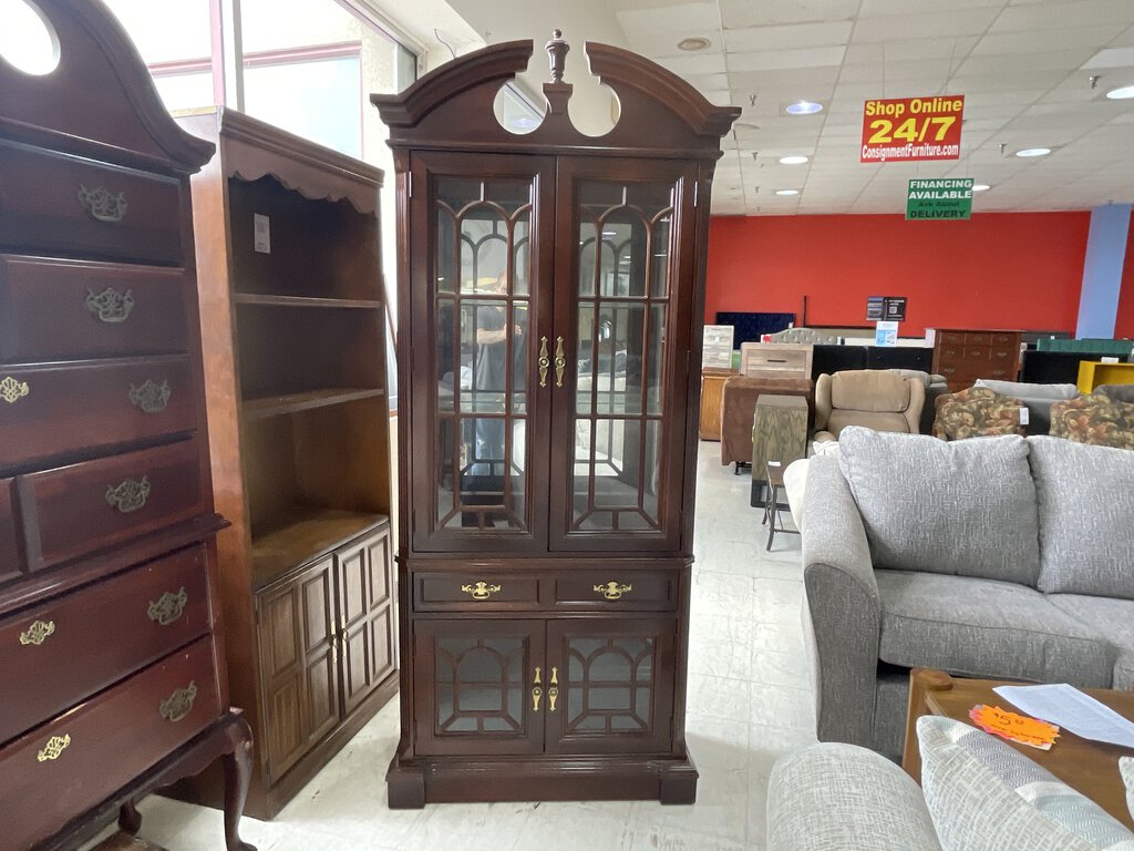 81465 (8494-11) Federal Style Curio China Hutch 34x15x86