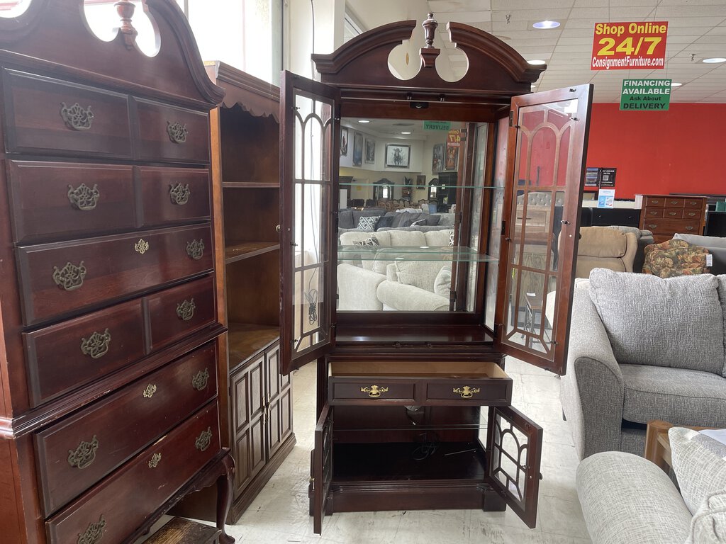 81465 (8494-11) Federal Style Curio China Hutch 34x15x86