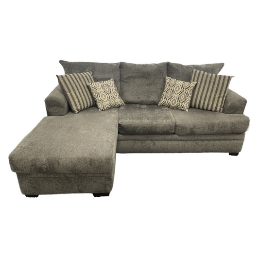 76574 (8081-4) Pewter Reversible Sofa Chaise 91x41x33