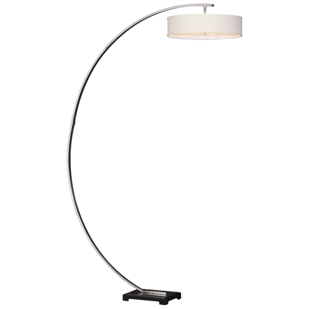 76602 - Uttermost Tagus Nickel Arc 82" Floor Lamp