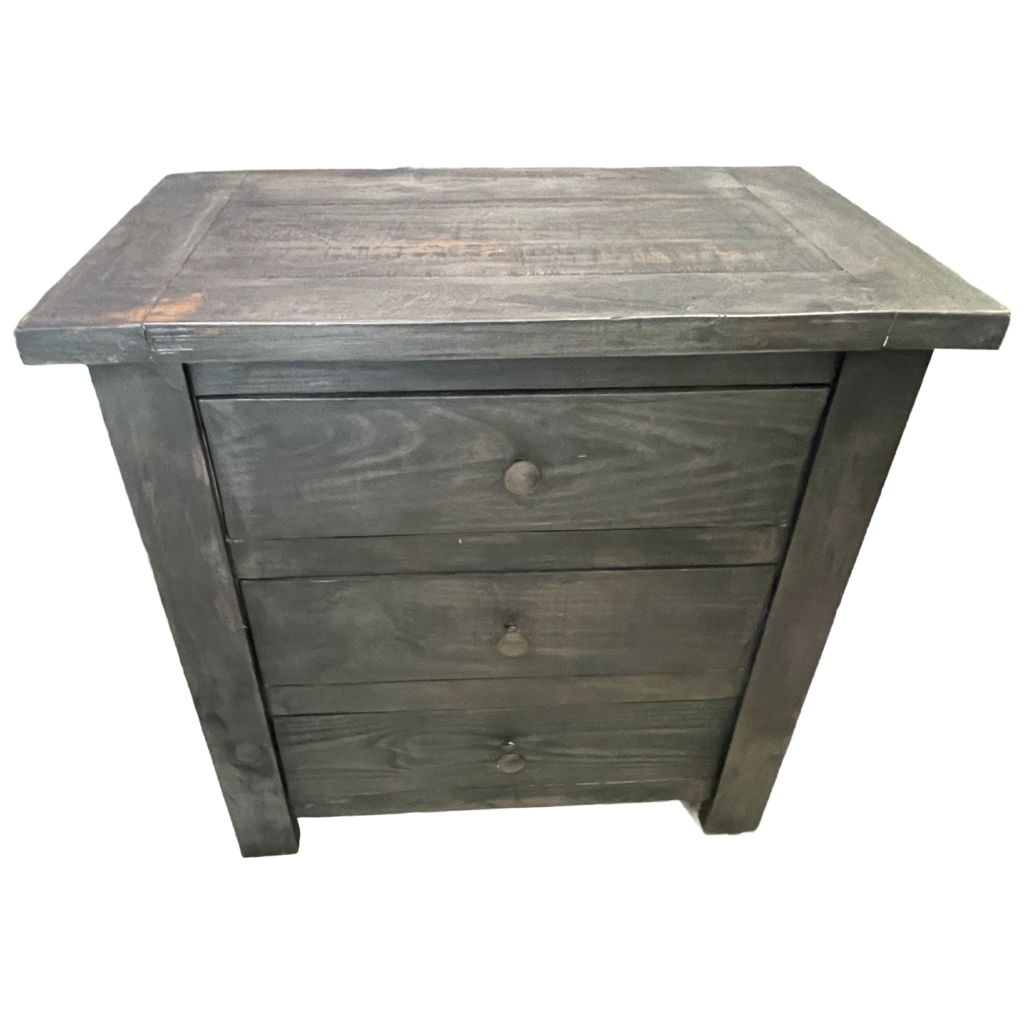 81569 - Distressed Gray Nightstand 28x17x28