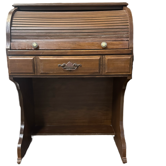 81619 - Small Vintage Rolltop Desk 32x21x43