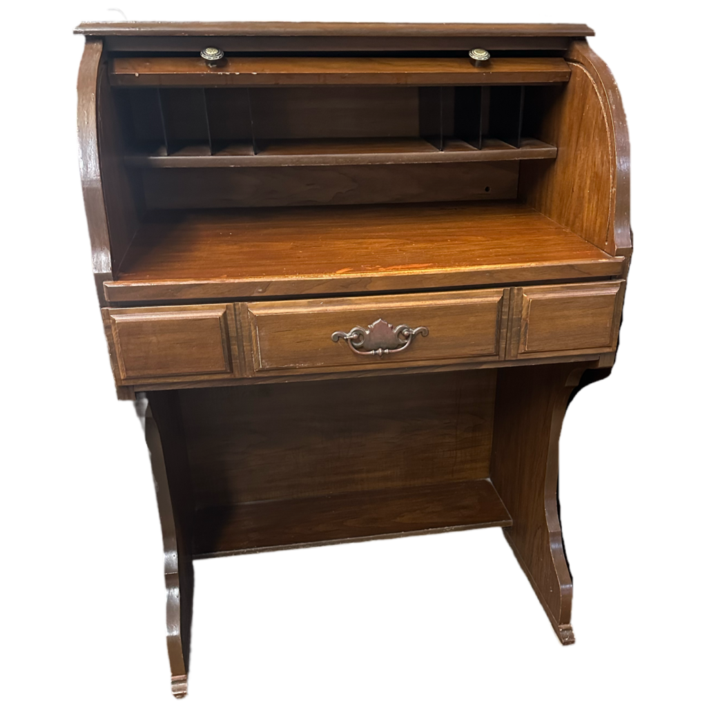 81619 - Small Vintage Rolltop Desk 32x21x43