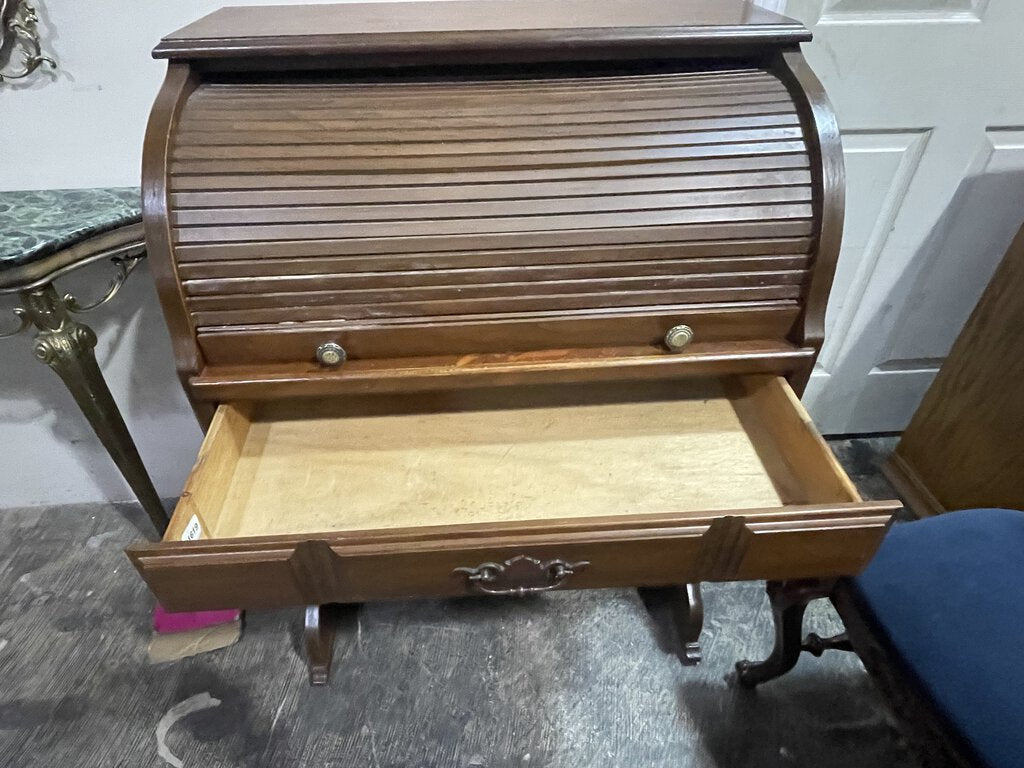 81619 - Small Vintage Rolltop Desk 32x21x43