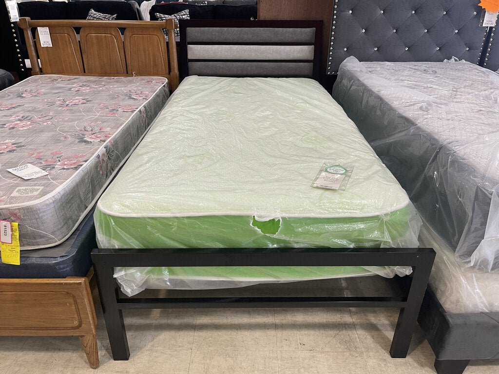 Clinton Black Gray NEW Twin Platform Bed Frame (216210)