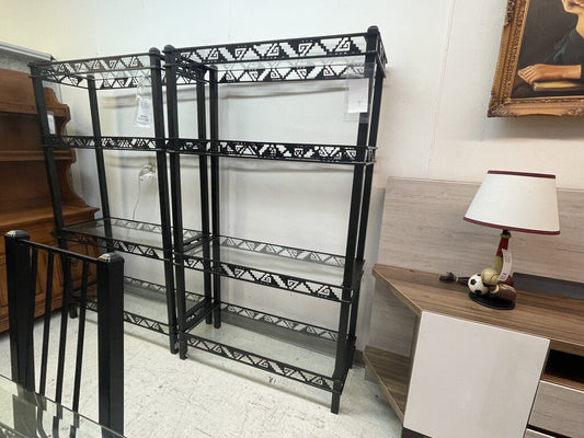 81537 (8499-4) Custom Metal & Glass Shelving 41x17x70