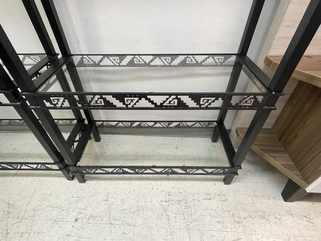 81537 (8499-4) Custom Metal & Glass Shelving 41x17x70