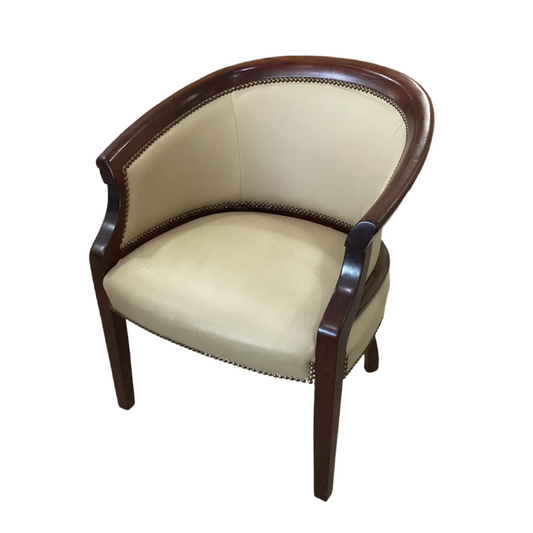 81759 - Genuine Top Grain Leather Arm Chair 27x26x32