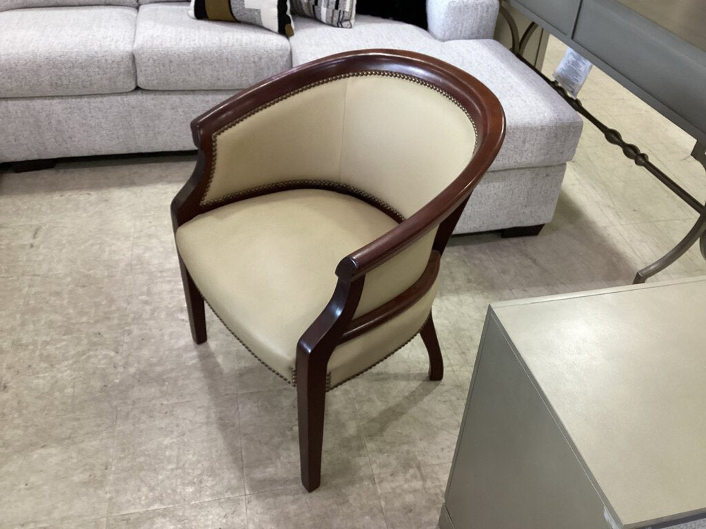 81759 - Genuine Top Grain Leather Arm Chair 27x26x32