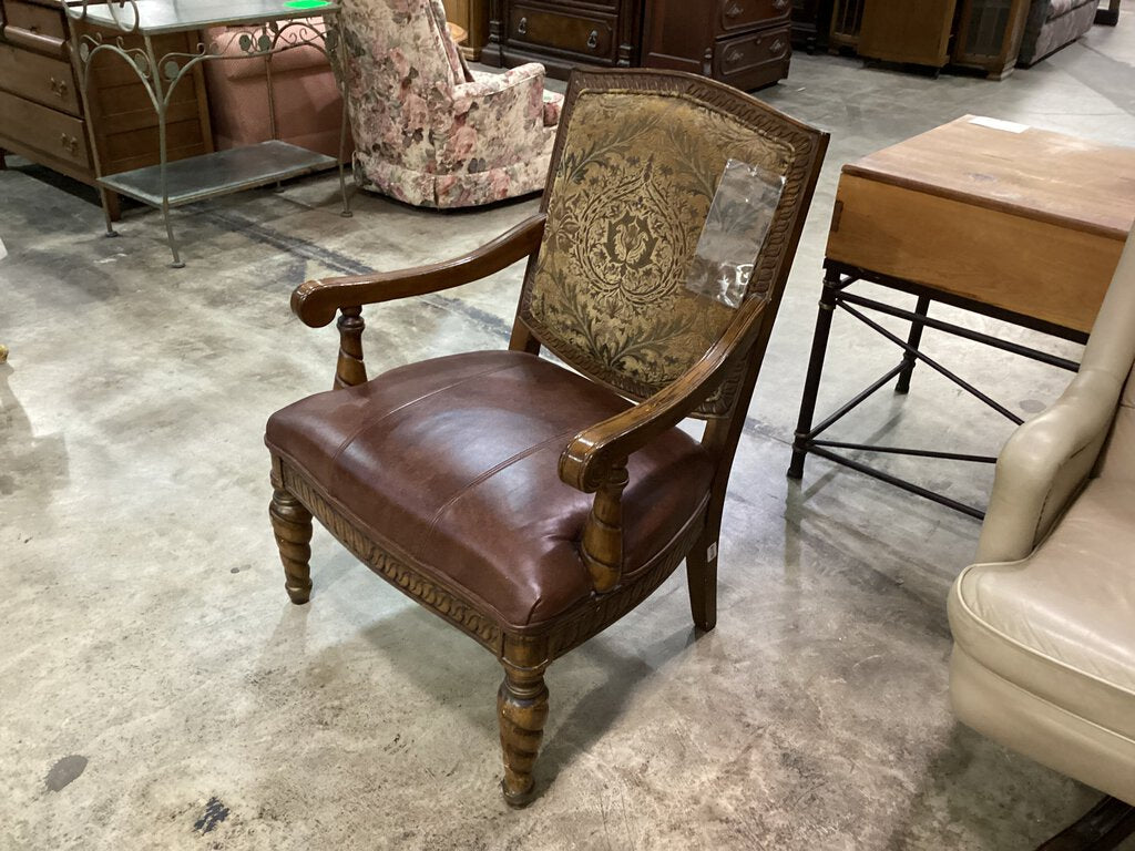 81750 - Leather Arm Chair 29x28x40