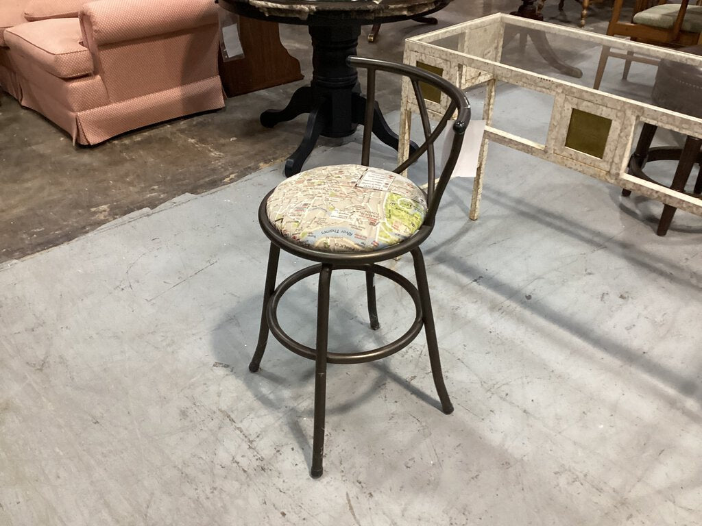 81730 - Metal Frame Bar Stool 16x16x33