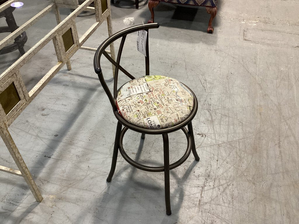 81730 - Metal Frame Bar Stool 16x16x33