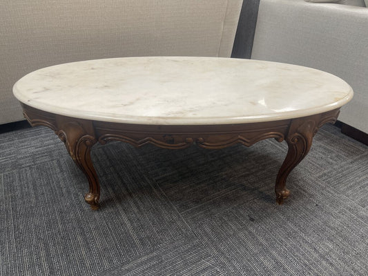 76751 (8086-13) Vintage Marble Top Coffee Table 46x24x15