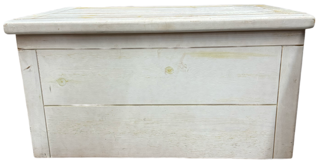 81796 - Whitewashed Toy Box Blanket Chest32x24x18