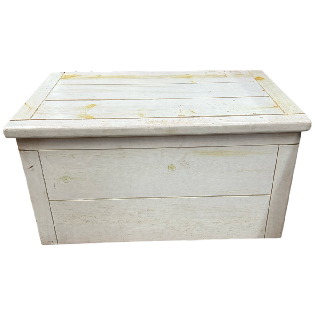 81796 - Whitewashed Toy Box Blanket Chest32x24x18