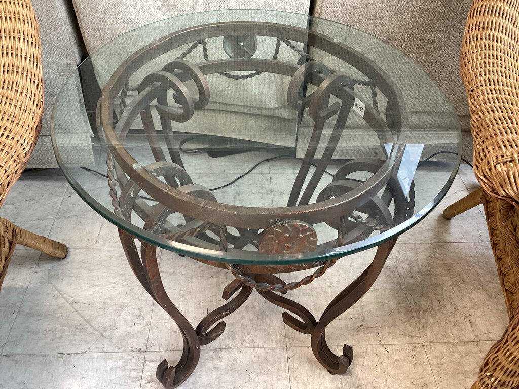 81760 - Glass Top End Table 48x18x31