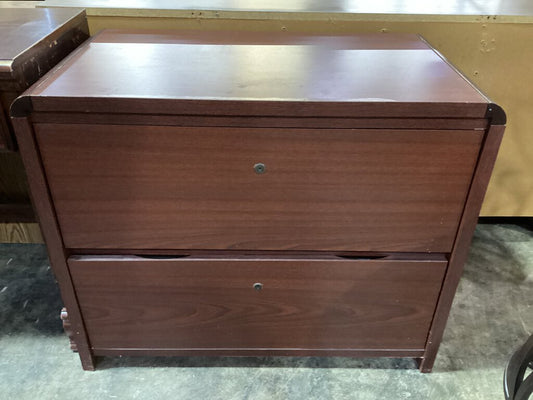 81827 - Cherry Colored 2 Drawer File Cabinet 36x20x30