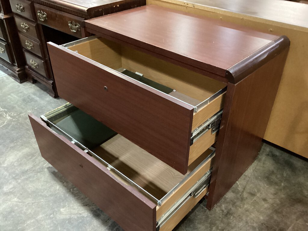 81827 - Cherry Colored 2 Drawer File Cabinet 36x20x30