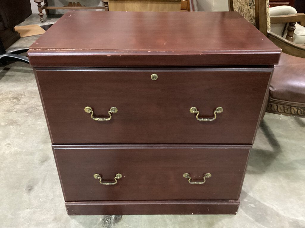 81833 - Cherry 2 Drawer File Cabinet 30x21x31