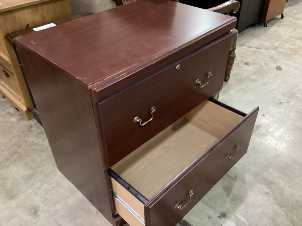 81833 - Cherry 2 Drawer File Cabinet 30x21x31