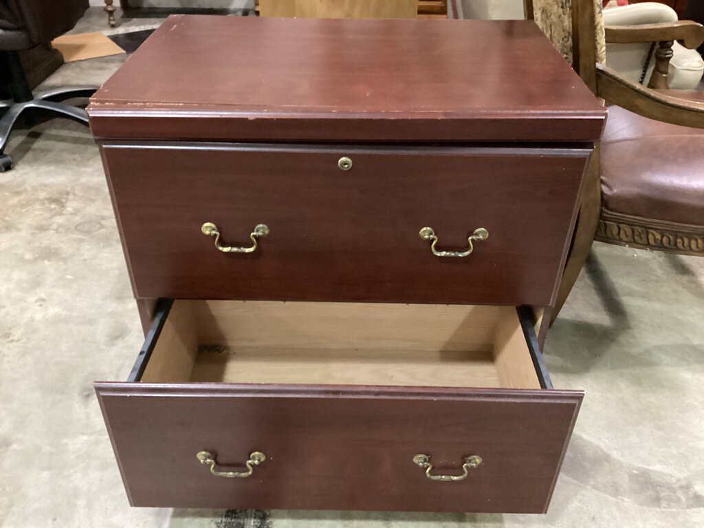 81833 - Cherry 2 Drawer File Cabinet 30x21x31