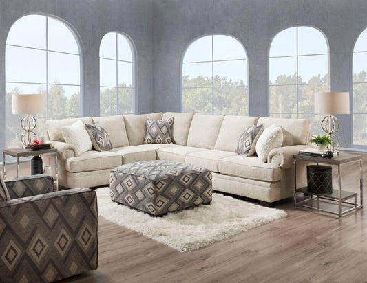 Watershed Ivory NEW 2pc Sectional 127x101x43x41 (8210/20-2287)