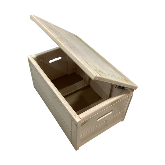 81796 - Whitewashed Toy Box Blanket Chest32x24x18