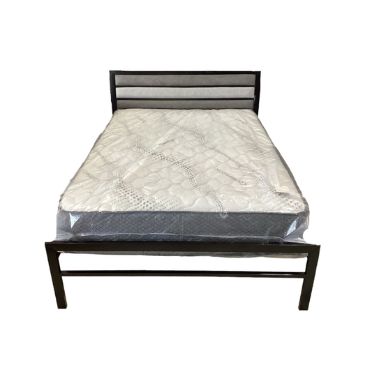 Clinton Black Gray NEW Full Platform Bed Frame 56x78x39 (216220)