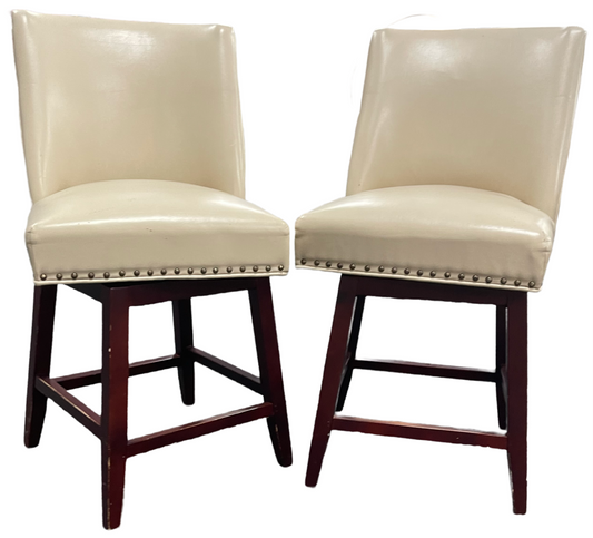 76798 - (8087-5) Pair of Pier One Counter Height Chairs 19x22x38