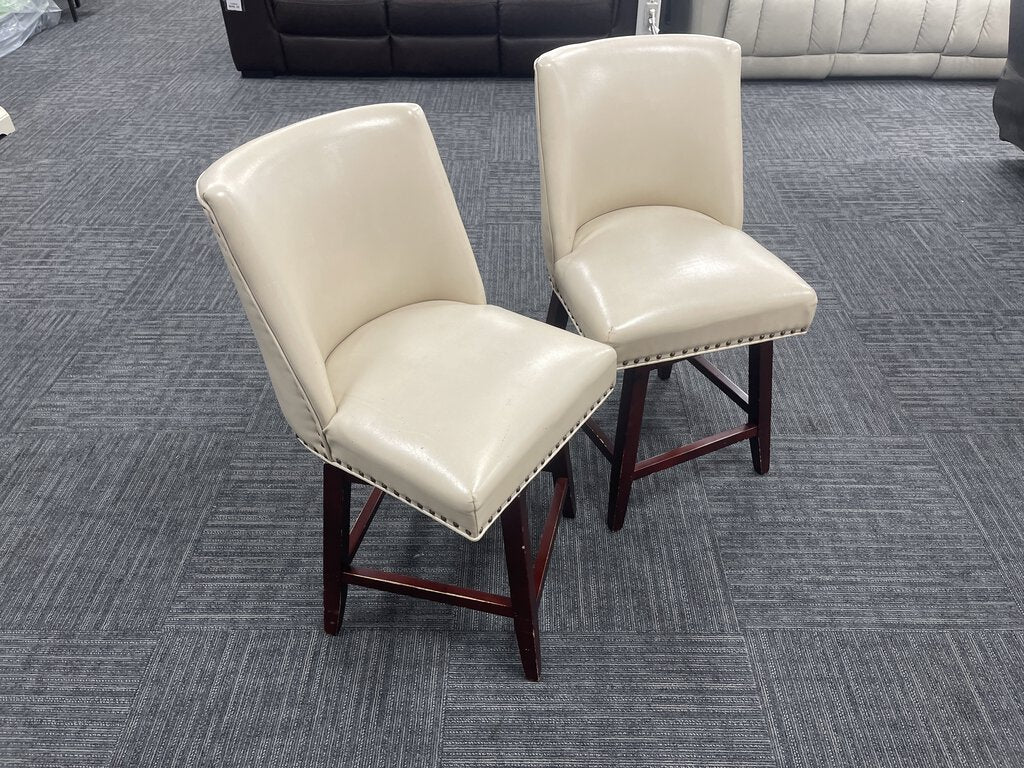 76798 - (8087-5) Pair of Pier One Counter Height Chairs 19x22x38