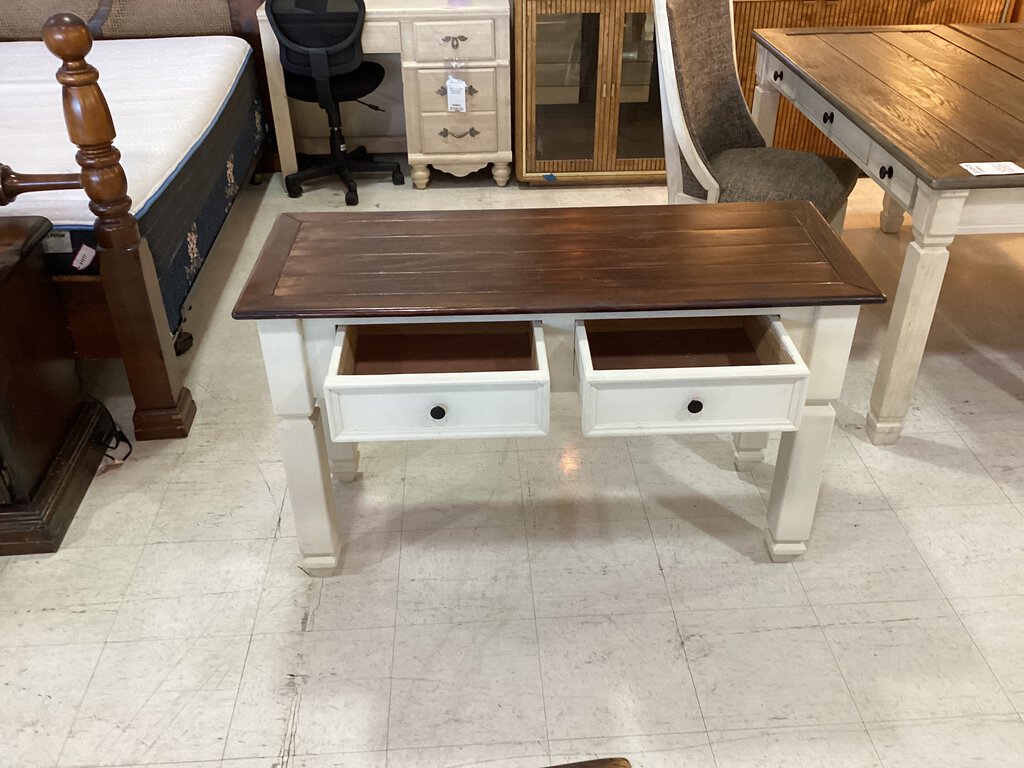 81958 - Two Tone Sofa Table Console 48x19x28