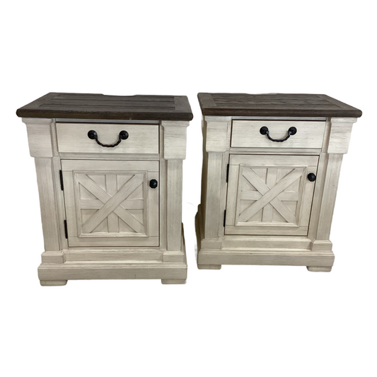 81961 Ashley Bolanburg Pair of Charging Nightstands 25x19x30